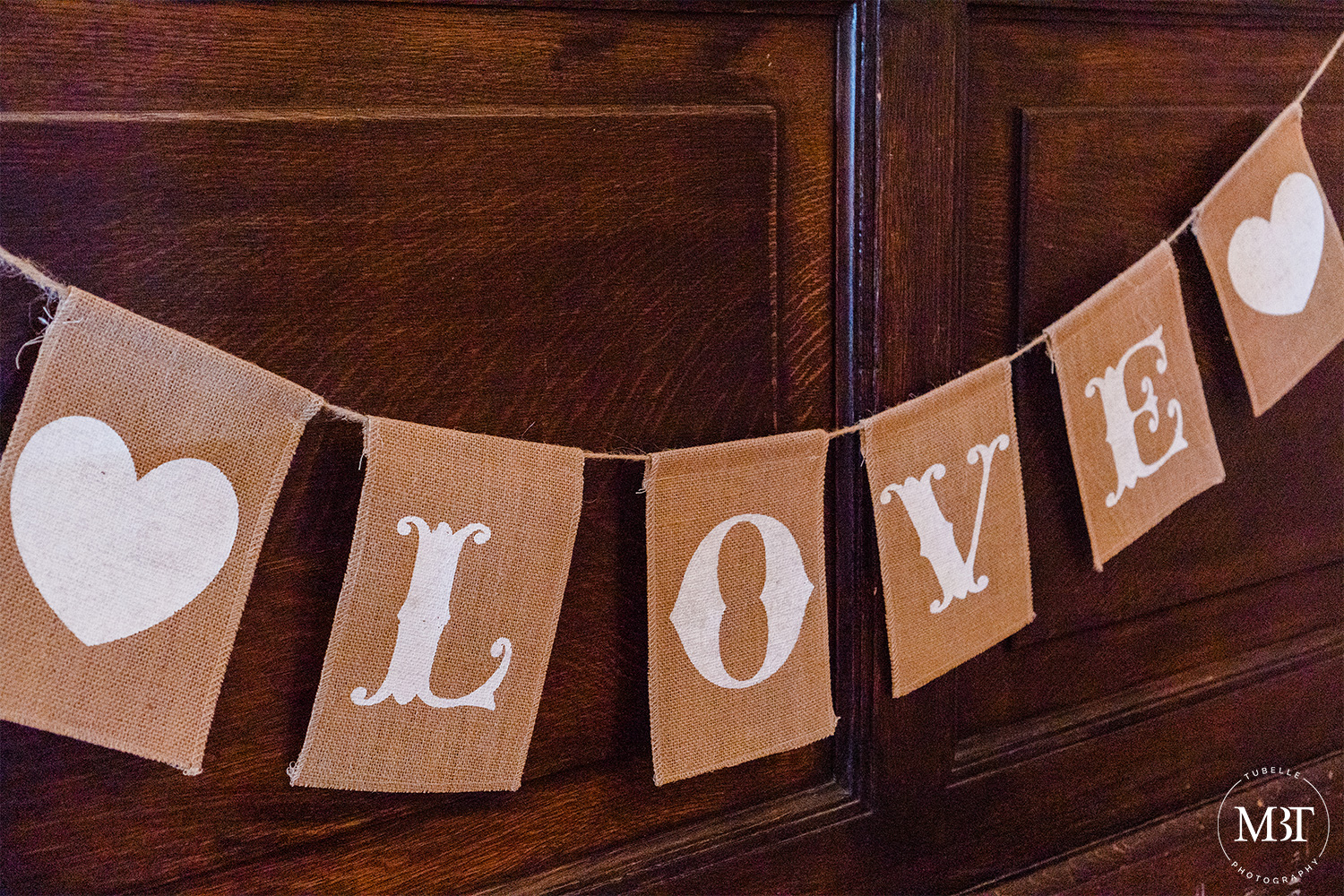 bridal shower decoration - love banner - taken in Waterford, Virginia at a bridal shower covered by an event photographer in Virginia