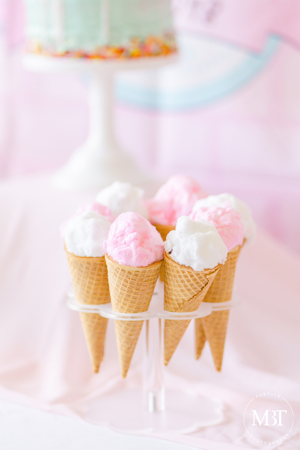 ice cream themed party, details - cotton candy, in Arlington, Virginia, taken by 
Washington, DC event photographer