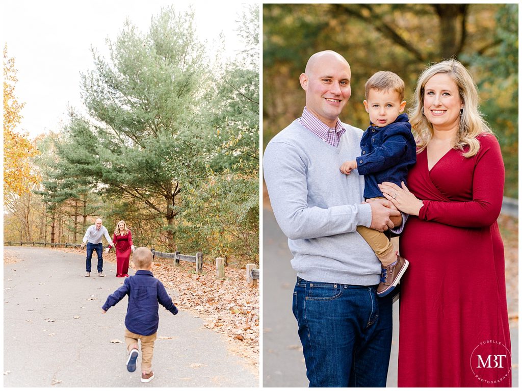 traditional & interactive family portrait taken in Lake Ridge Park Marina in Woodbridge, Virginia by a family photographer