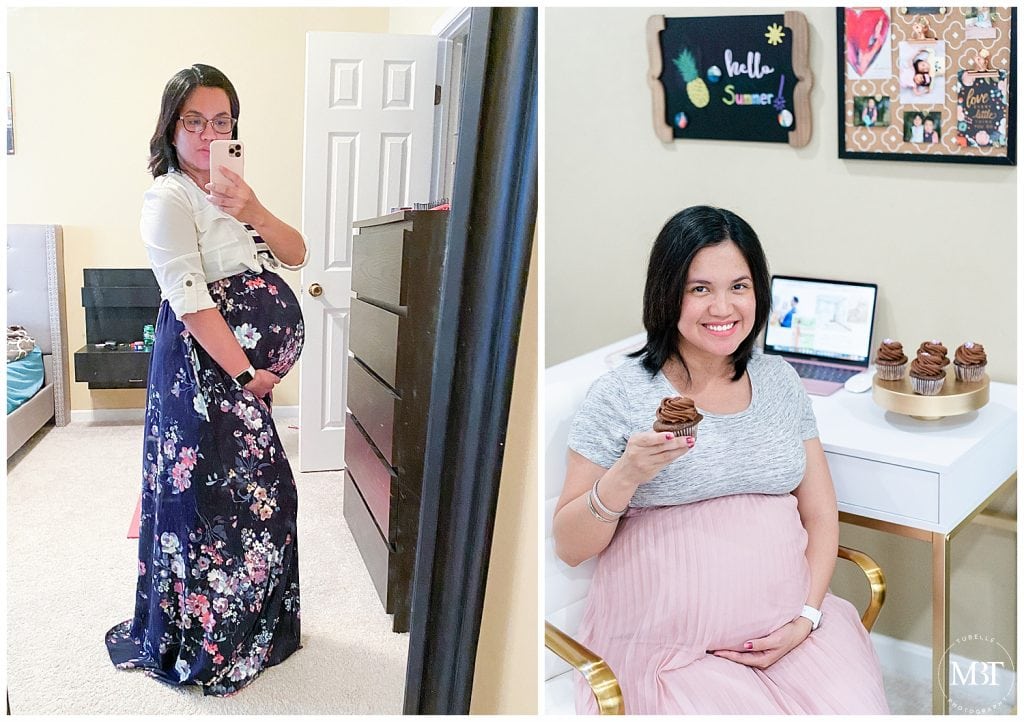 third trimester maternity photo collage