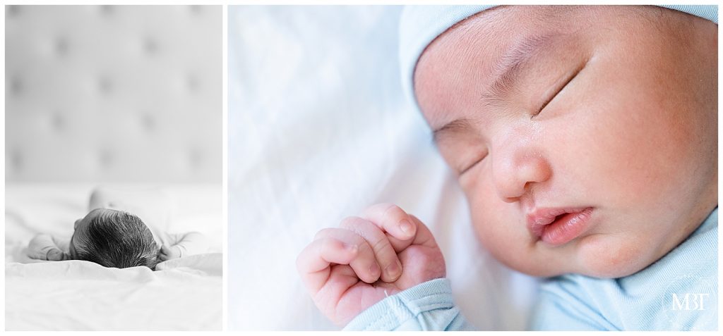 detail shots of baby boy during a newborn session taken in Gainesville, Virginia by TuBelle Photography a newborn photographer in Fairfax, Virginia