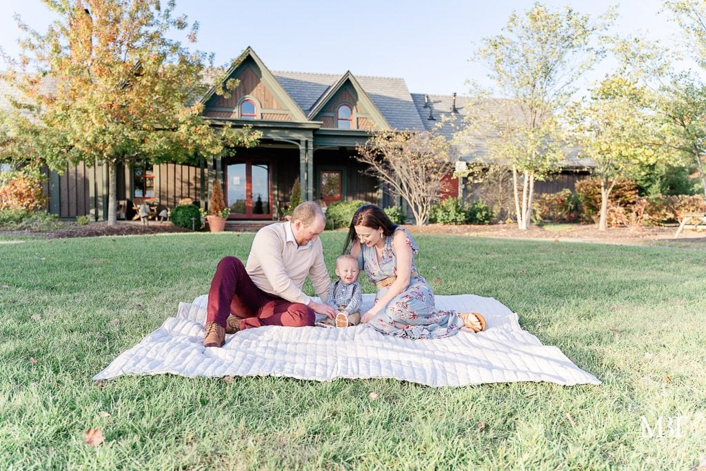 family playing during their family session in Loudoun County, Virginia taken by TuBelle Photography, a Virginia family photographer