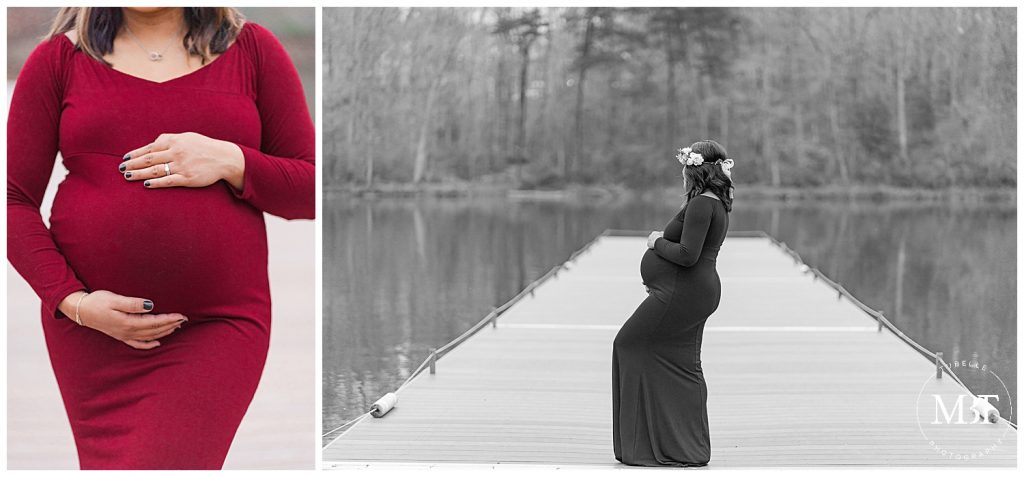expecting mom during her maternity session at Lake Ridge Marina in Woodbridge, Virginia taken by TuBelle Photography, a Northern Virginia maternity photographer