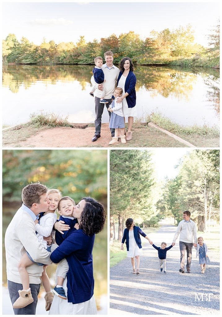mom, dad, and 2 kids during their family photos at Claude Moore Park in Loudoun County, Virginia taken by TuBelle Photography, a Northern Virginia family photographer