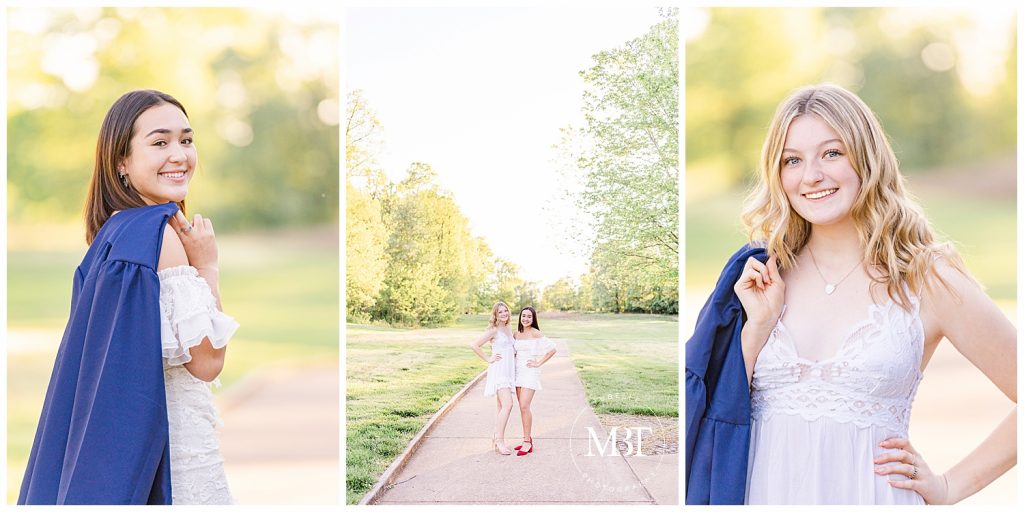 senior girls during their BFF pictures taken in Gainesville, Virginia by TuBelle Photography, a Northern Virginia senior photographer