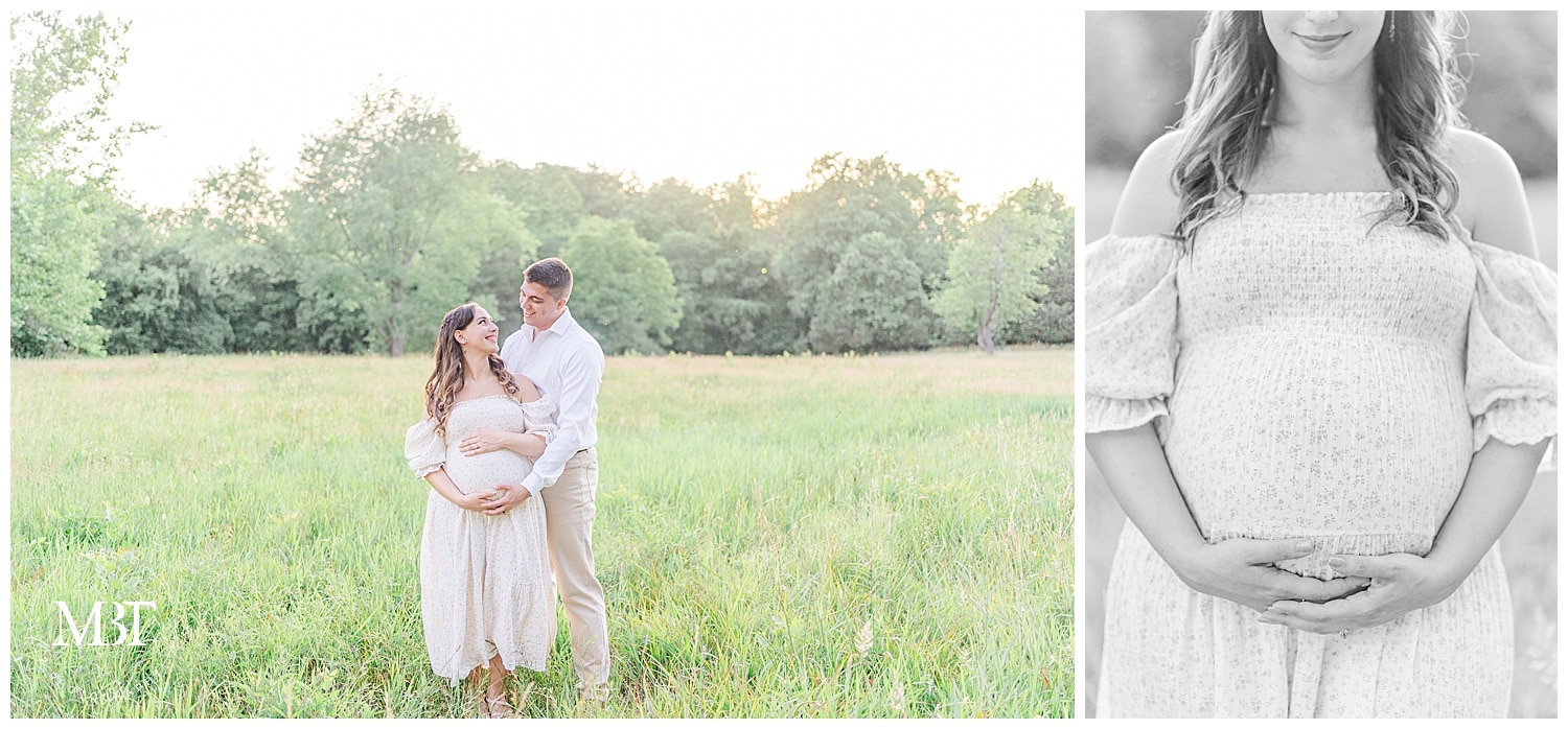 expecting couple full of love and joy during their Manassas, Virginia maternity session, taken by TuBelle Photography, a Prince William County maternity photographer