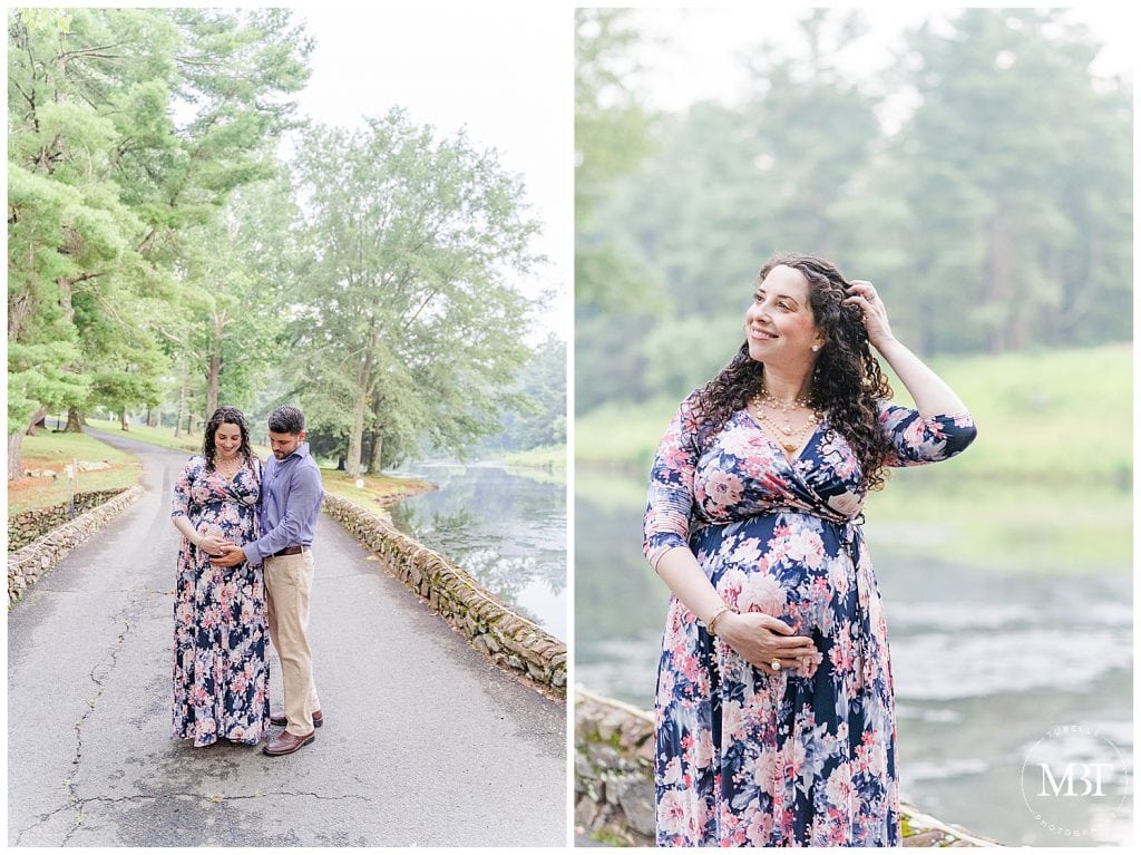 expecting couple during their maternity photography at Airlie in Warrenton, Virginia, taken by TuBelle Photography, a Prince William County Virginia maternity photographer