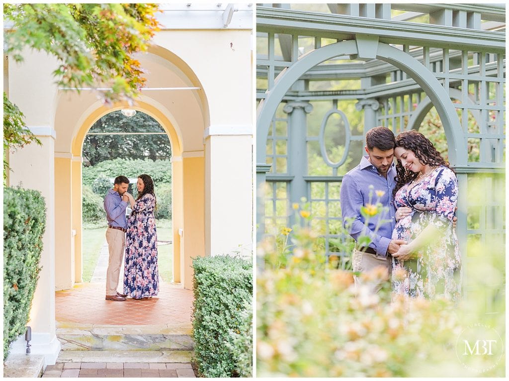expecting couple loving each other during their maternity session at Airlie in Warrenton, Virginia, taken by TuBelle Photography, a NoVa maternity photographer