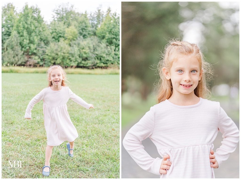 little girl at Claude Moore Park in Sterling, Virginia, taken for their family session by TuBelle Photography, a Northern Virginia family photographer