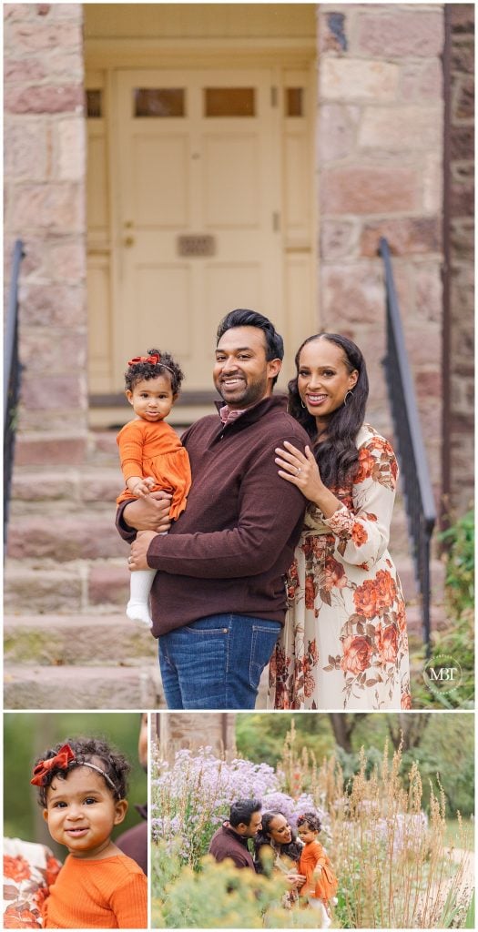 Fall family session with mom, dad and baby girl taken by Tublle Photography, a NoVa Family Photographer.