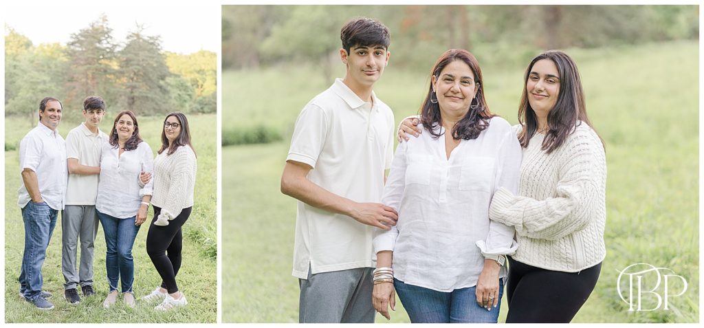 Two teenagers surround their mom for their spring mini session in Fairfax County, VA taken by TuBelle Photography.