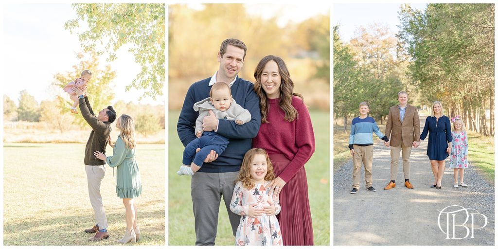 Family photos during fall minis in VA