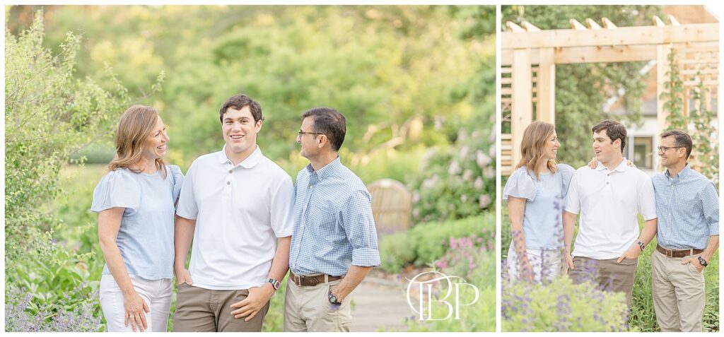 Lovely family smiling at each other during Alexandria, Virginia spring mini session