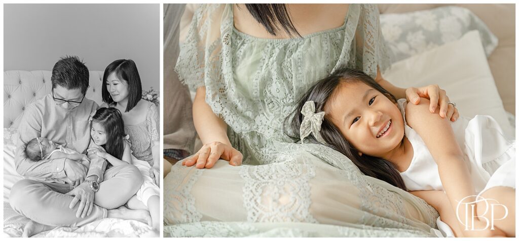 Family loves baby during at home newborn session in Warrenton, VA