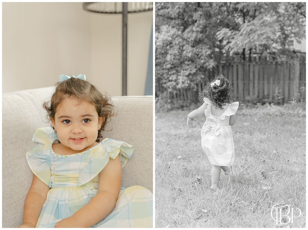 Happy girl in Ashburn, Virginia during lifestyle family session
