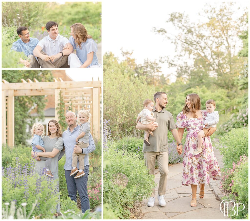 Families during spring mini session in Virginia
