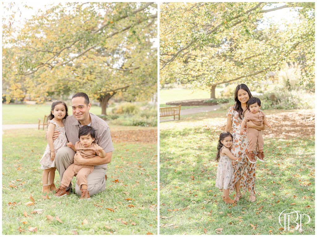 Parents & kids during Fairfax County, Virginia fall mini sessions
