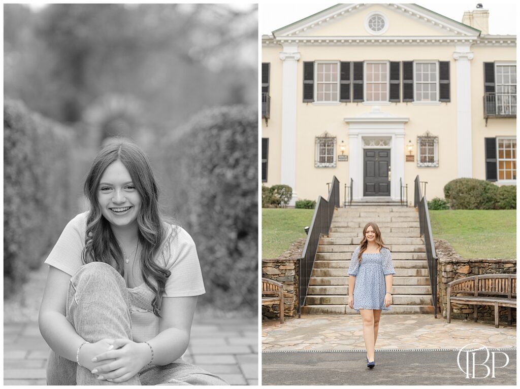 Girl laughing during senior pictures