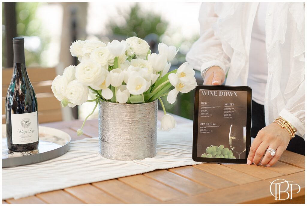 Table setup by an events planner during Gainesville, Virginia branding pictures