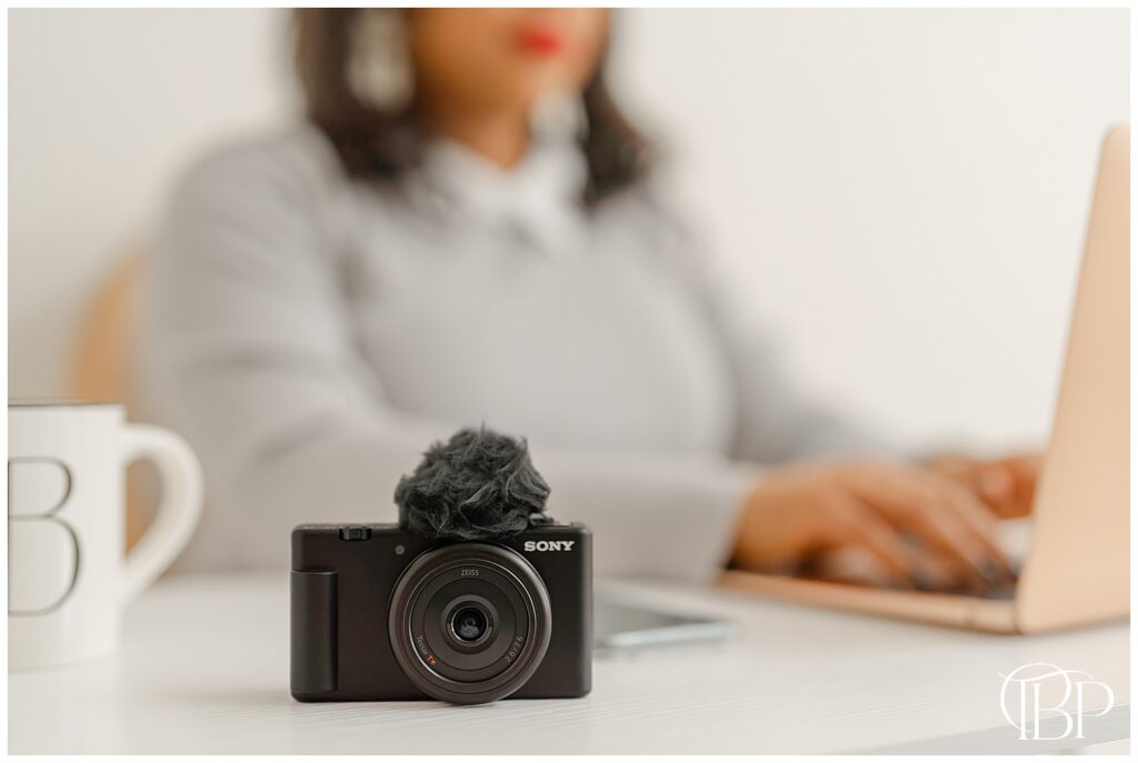 Camera during branding photoshoot in Sterling, Virginia