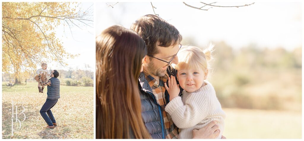 Girl laughing during photos in Virginia