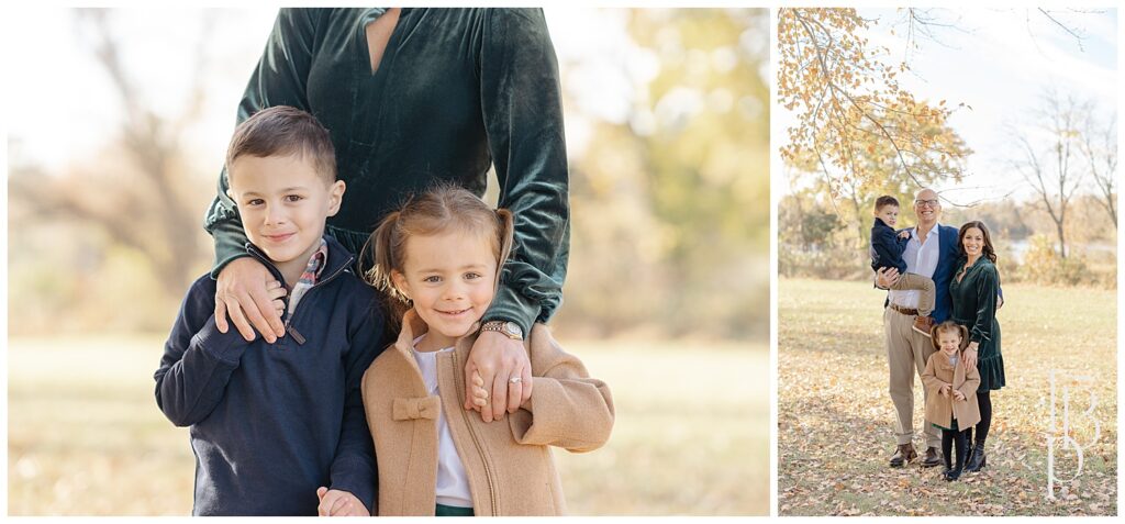 Kids smiling for family photos