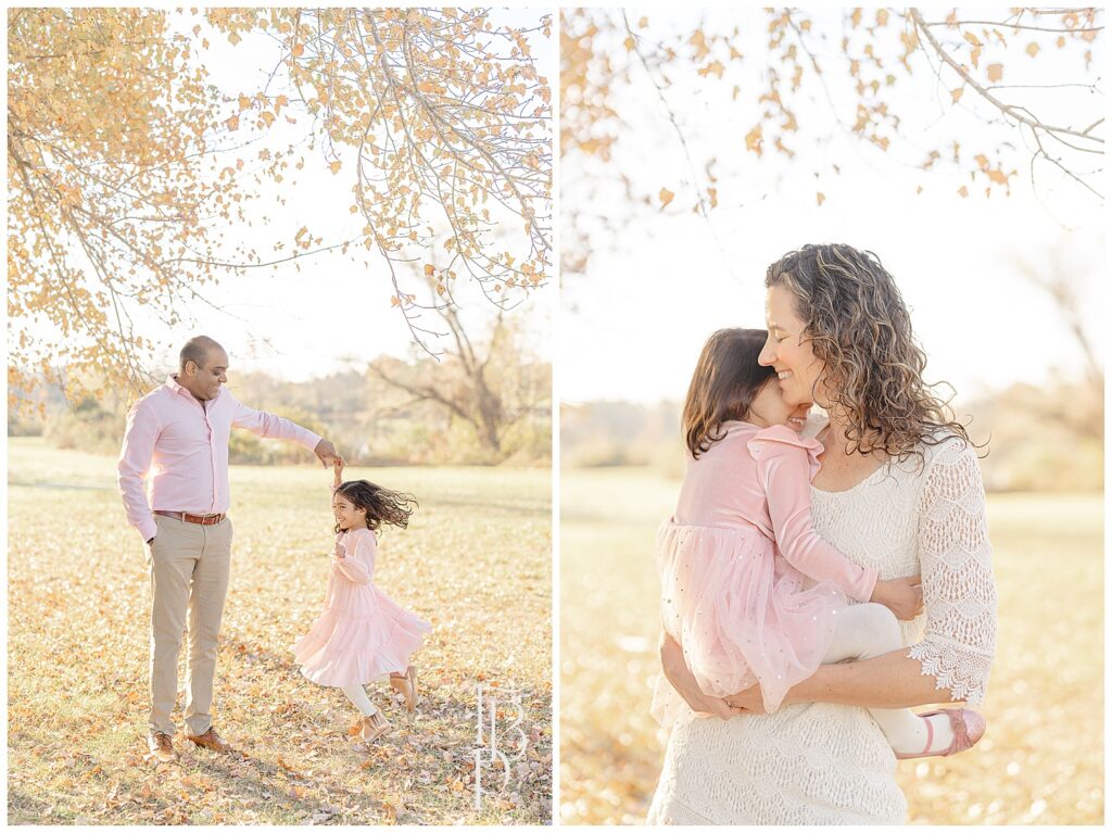 Parent interact with daughter