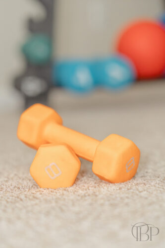 weights, props for brand photos