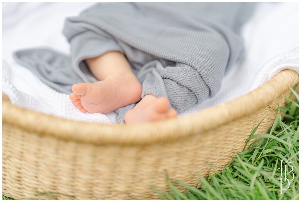 Baby foot taken during outdoor newborn photoshoot