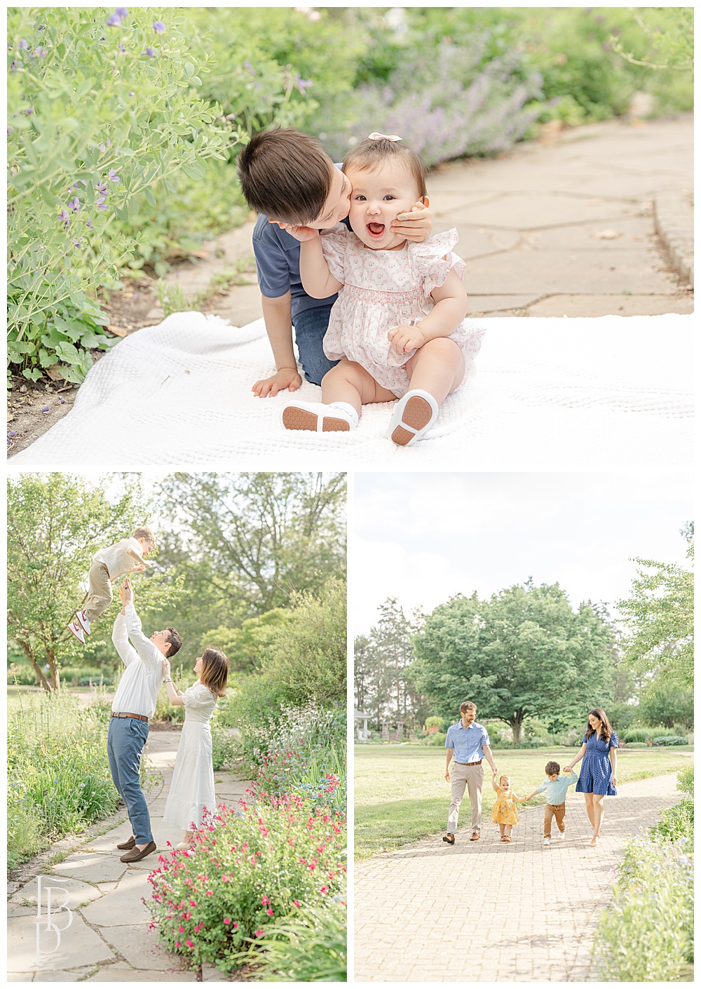 Families during garden spring minis