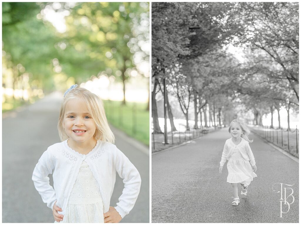 Girl running at the park