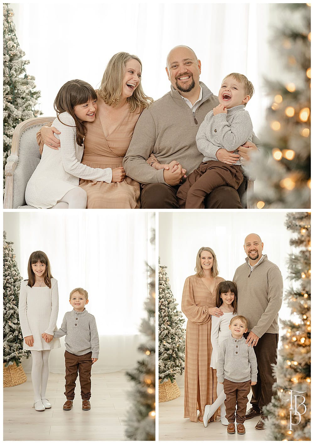 Family of 4 during Northern Virginia Christmas mini sessions