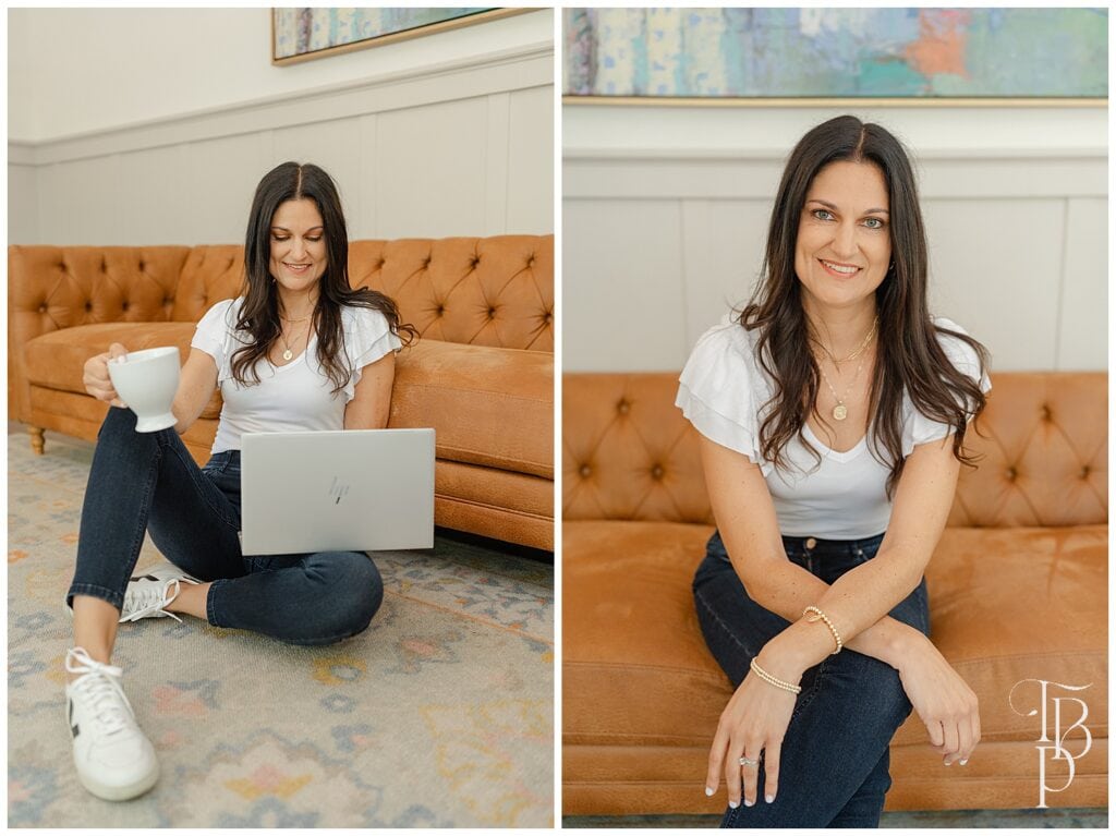 Photos of virtual assistant taken during Manassas, VA branding mini sessions