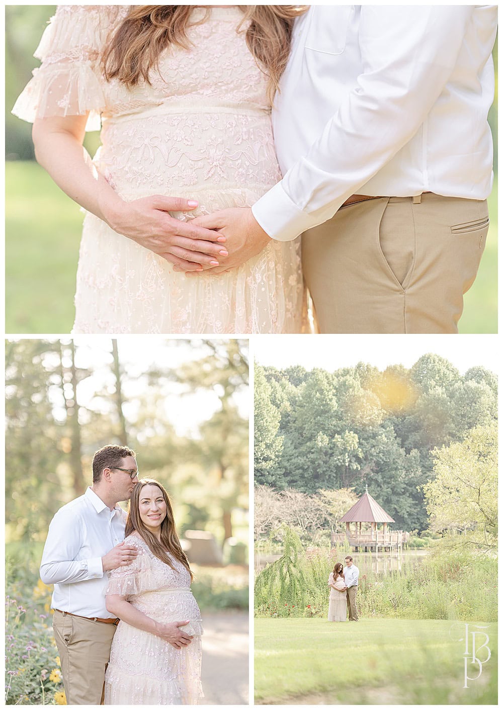 maternity photos in a garden