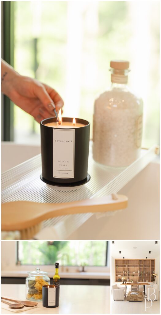 candle brand lifestyle product photos in Fairfax, VA
