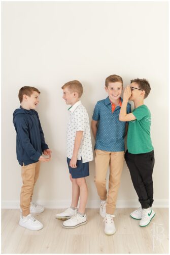Group of kid models standing together