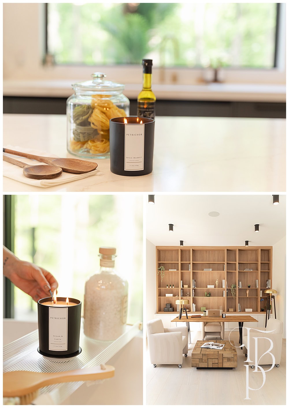 lifestyle product photos for a candle brand in Fairfax, VA