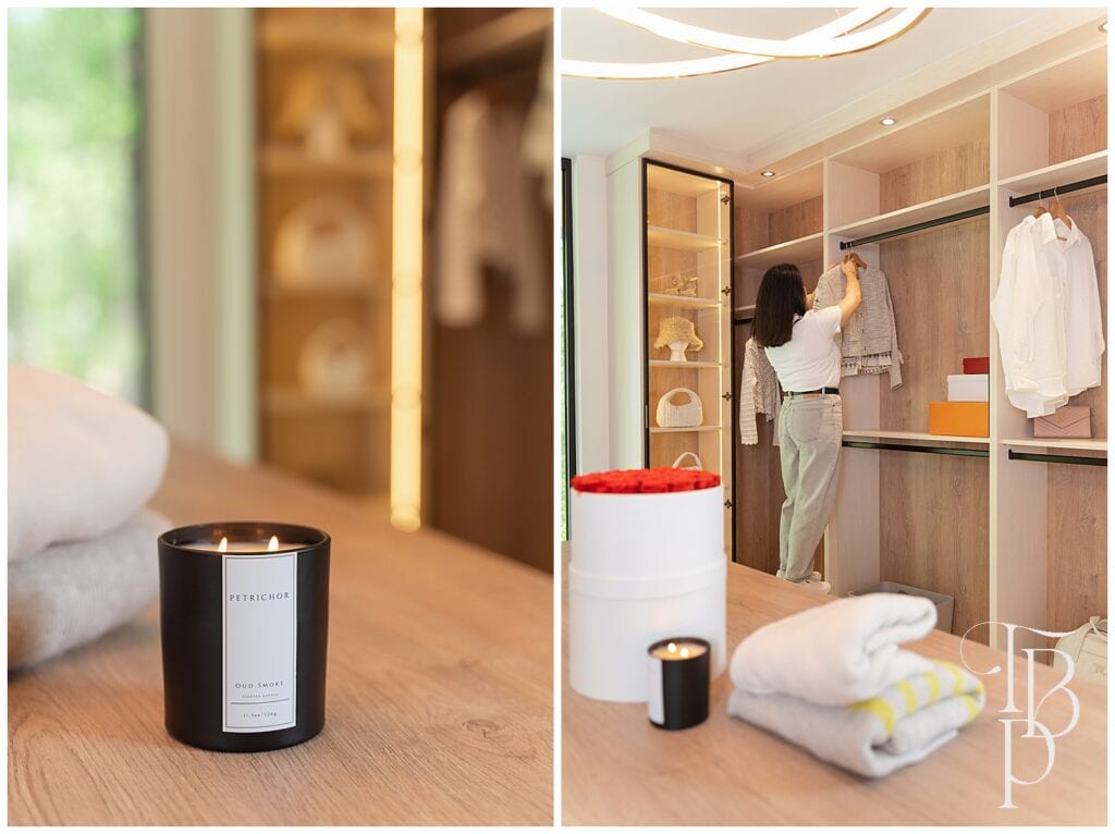 woman sorting her closet