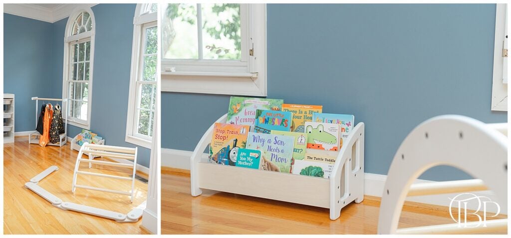 Kids' toys and furniture in the play room