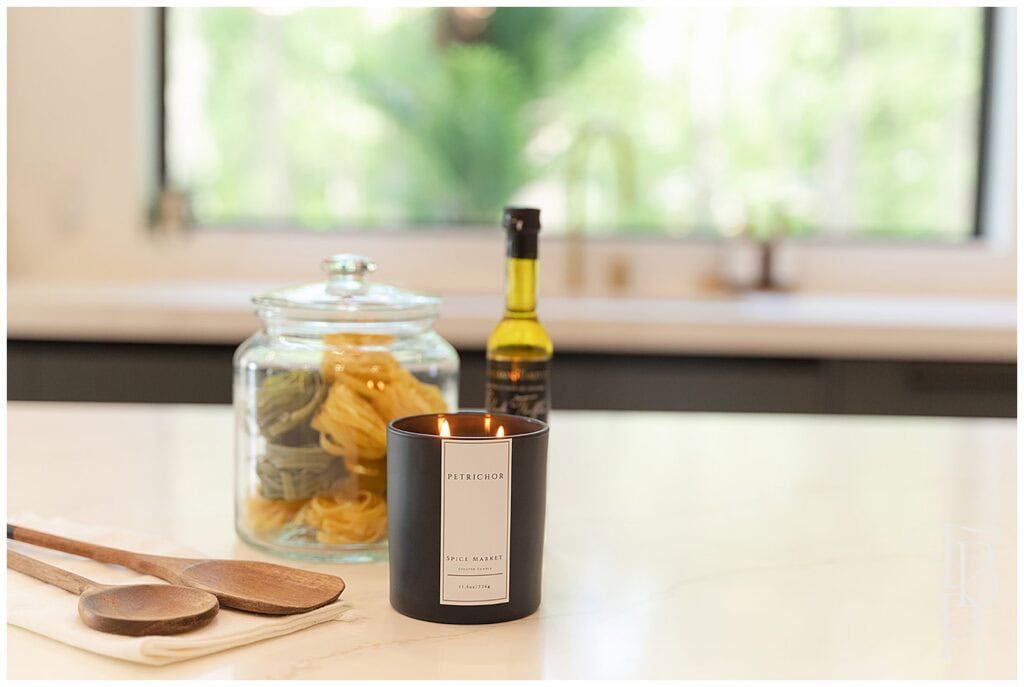 Product displayed in a natural setting that reflects how it is used in everyday life